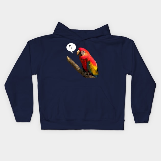 Parrot Bird Kids Hoodie by asaiphoto